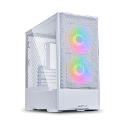 LIAN LI LANCOOL 207 Compact ATX RGB Gaming Computer Case, Airflow Optimized Mesh Panels Tower Chassis w/ 2x140mm ARGB,2x120mm PWM Fans Pre-Installed, USB Type-C Port, Tempered Glass Side Panel (White)